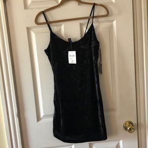 Forever21 black velvet dress